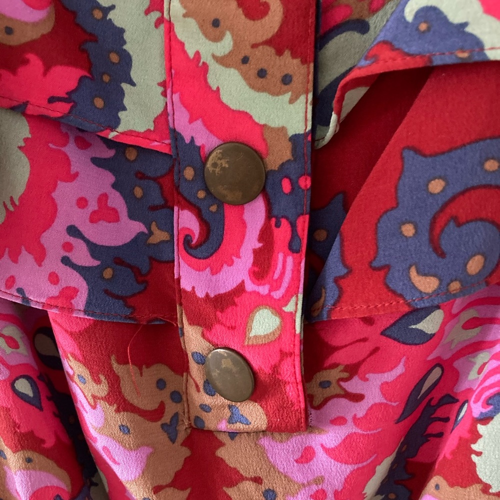 Tibi Pink Paisley Ruffle Dress - Picture 3 of 5